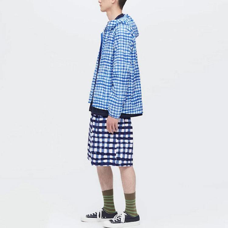 Uniqlo x MARNI Wide Fit Check Boxy Shorts (Asia Sizing) Blue Unisex Streetwear 449643-67