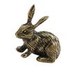 Vintage Brass Rabbit Figurine Desktop Decoration Bunny nament Retro Animal Miniature Figurines For Home