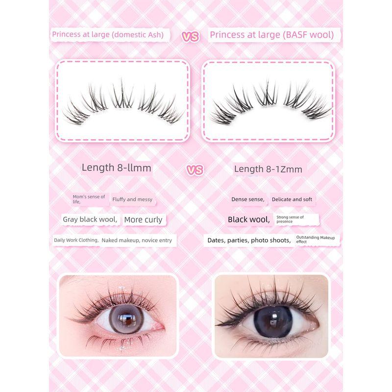Dream Deer False Eyelashes Escape Princess Glue-Free Self-Adhesive Girl Group 2026 New Natural Glue Style Eyelash Stickers Hot Sale
