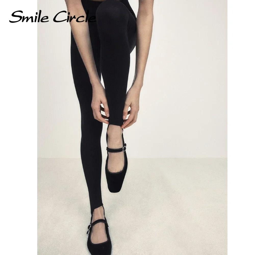 Smile Circle Samt Mary Jane Ballerinas Damen Schuhe Leopardenmuster Bequem Weich Runde Zehenpartie Flache Schuhe für Damen