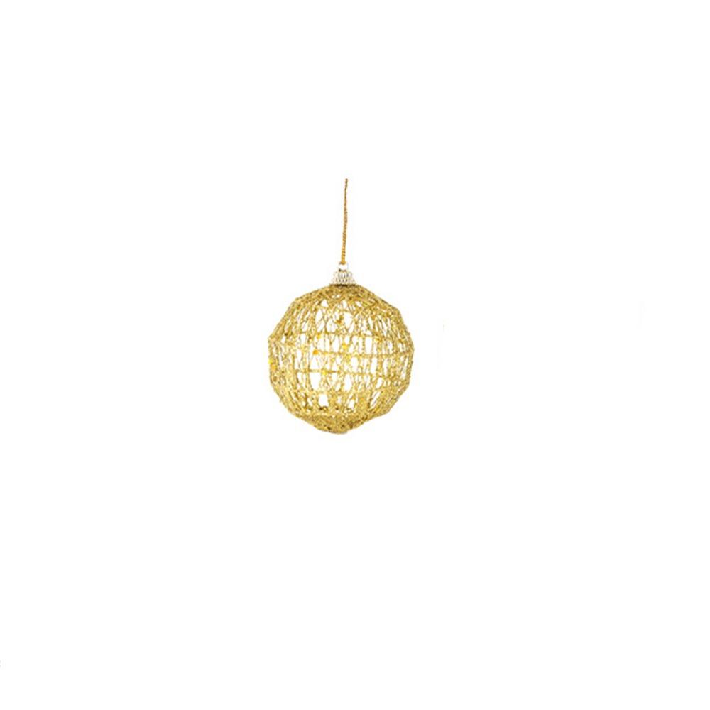3/6pcs Delicate Christmas Iron Wire Ball Gold Christmas Tree Decoration Pendant Hollow Ball  Office