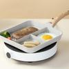 Multi-Functional Non-Stick-Skillet 3 Section-Grill Pan Breakfast Pan-Griddle