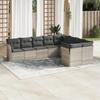 VidaXL Garden Lounge Set with Cushions 9 Pcs, Sofas with Adjustable Feet, Outdoor Furniture Set Patio Terrace, 3218172