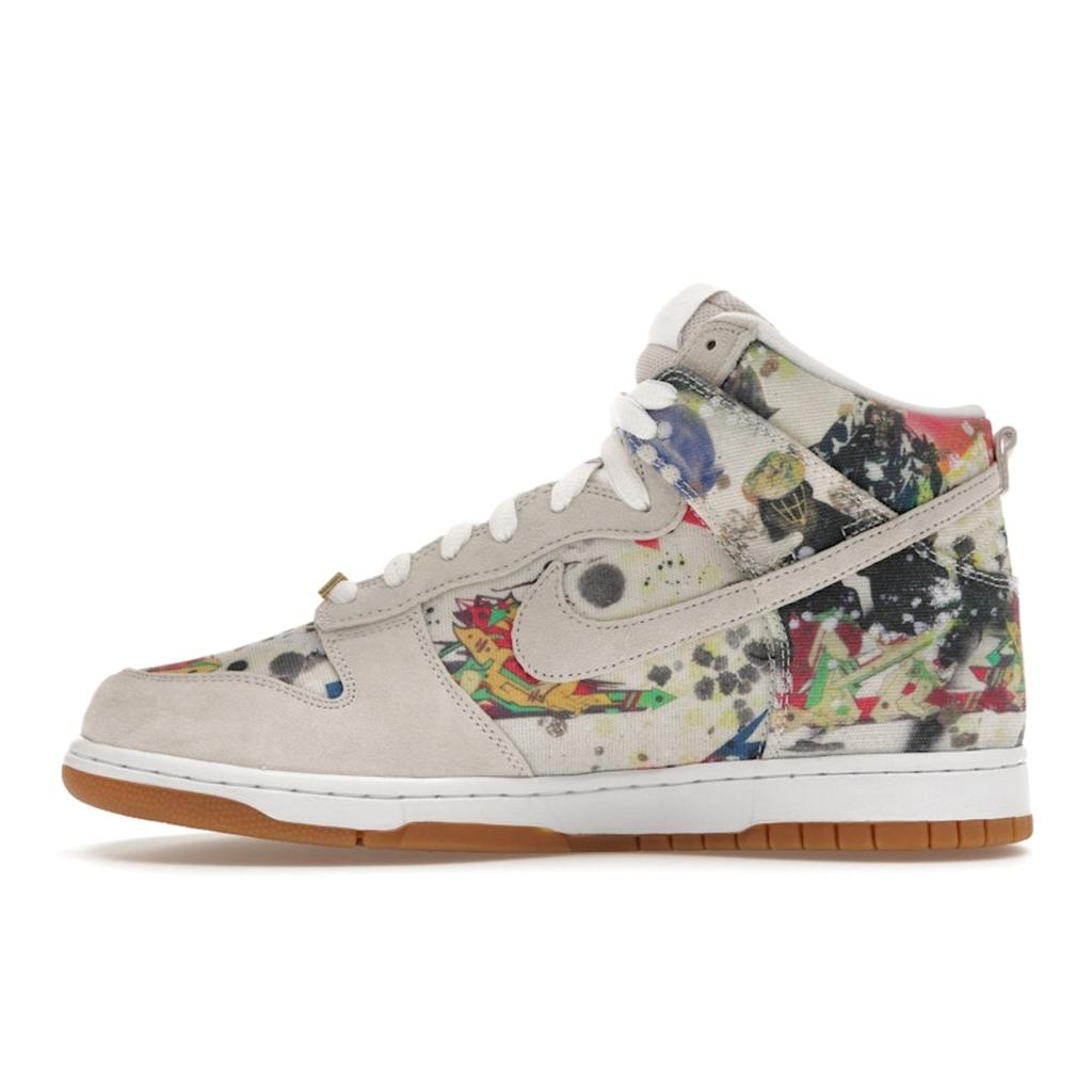 Supreme X Nike Dunk High SB Rammellzee Men Sneakers White Multi-Color FD8779-100
