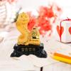 Chic Chinese Zodiac Snake Decor Elegant Resin Statue Ornament for Indoor Tabletop Office Desk and Home Decoration Symbolic Year Snake Adornment