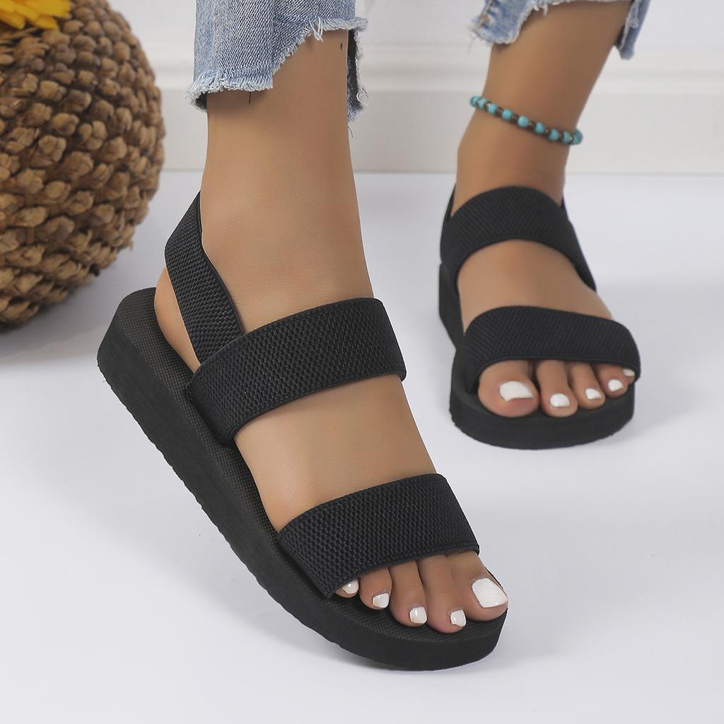 Sandals women's summer fashion outer wear Roman imitation hemp rope bottom women's sandals sandals women's flat heel beach