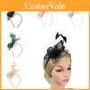 Bentiță Chic din In Pălărie Decorativă Fascinator Pentru Fotografii Vintage Nunți Și Look-uri la Modă