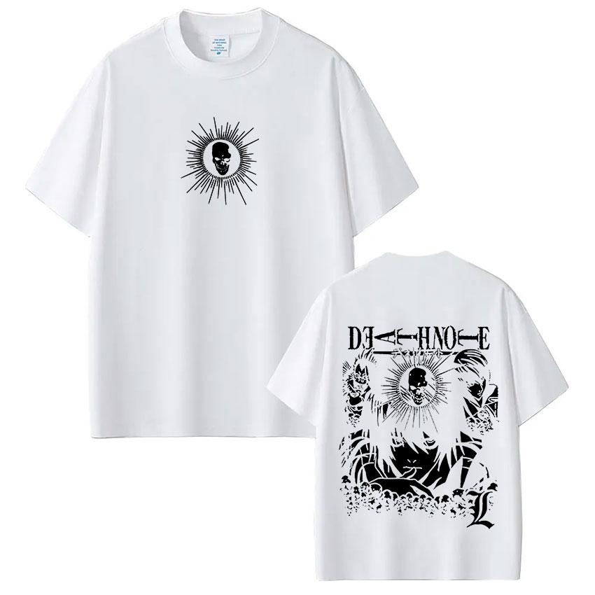 Anime Death Note Ryuk Yagami Light LLawliet Tshirts Unisexs Women Cotton Tee Shirt Fashion Short Sleeve Tops Streetwear Unisex