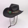 Popular European and American Classic Hard Top Western Cowboy Hat Men's and Women's Fashion Big Eaves Solid Color Cowboy Straw Hat