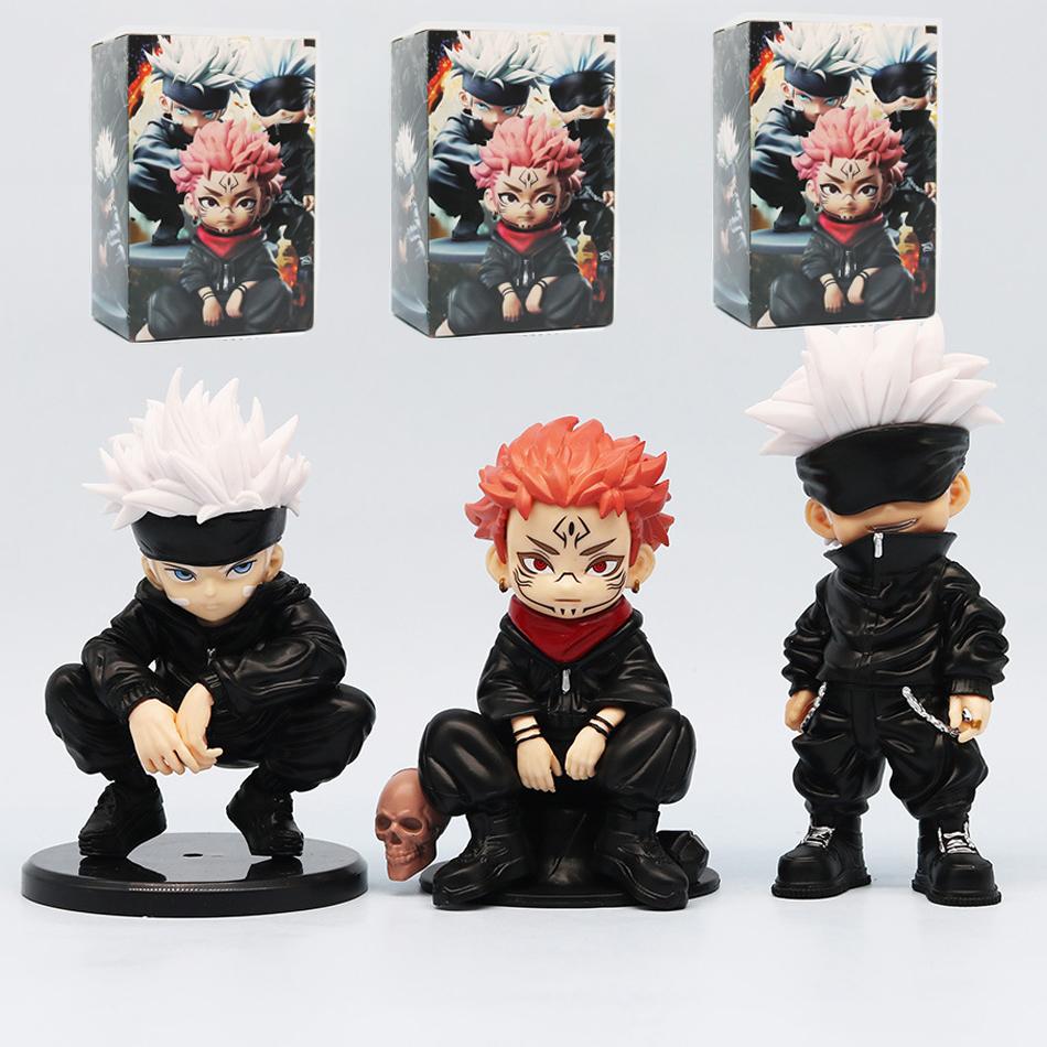 jujutsu kaisen anime figure 3 style satoru gojo action figure lord of the curse sukuna statuette collection model doll toys