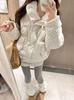 Korean Sweet Polka Dot Fur Collar Women's Winter Down Jacket
