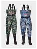 Heavy-Duty Waterproof Overalls: Thick, Wear-Resistant Half-Body Waders for Aquaculture.