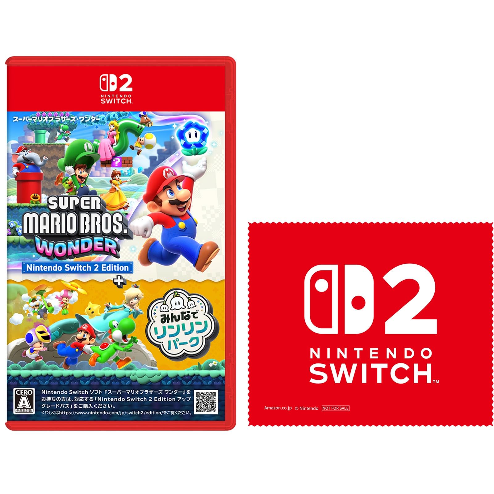 

Super Mario Wonder Nintendo Switch 2 Edition Парк Рінрін для всіх Switch 2 Nintendo Switch 2 Дизайн логотипу В комплекті мікрофіброва ганчірка Bros. + - Бонус