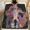 1PC Kpop Demon Hunters Print Flannel Blanket, High Quality All Seasons, Home Decor, Warmth and Comfort, Perfect for Christmas Gifts