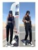 High-Waisted Fleece-Lined Korean Style Jeans for Petite Women, Autumn/Winter, Loose Fit, Straight Leg, Harem Carrot Cut.