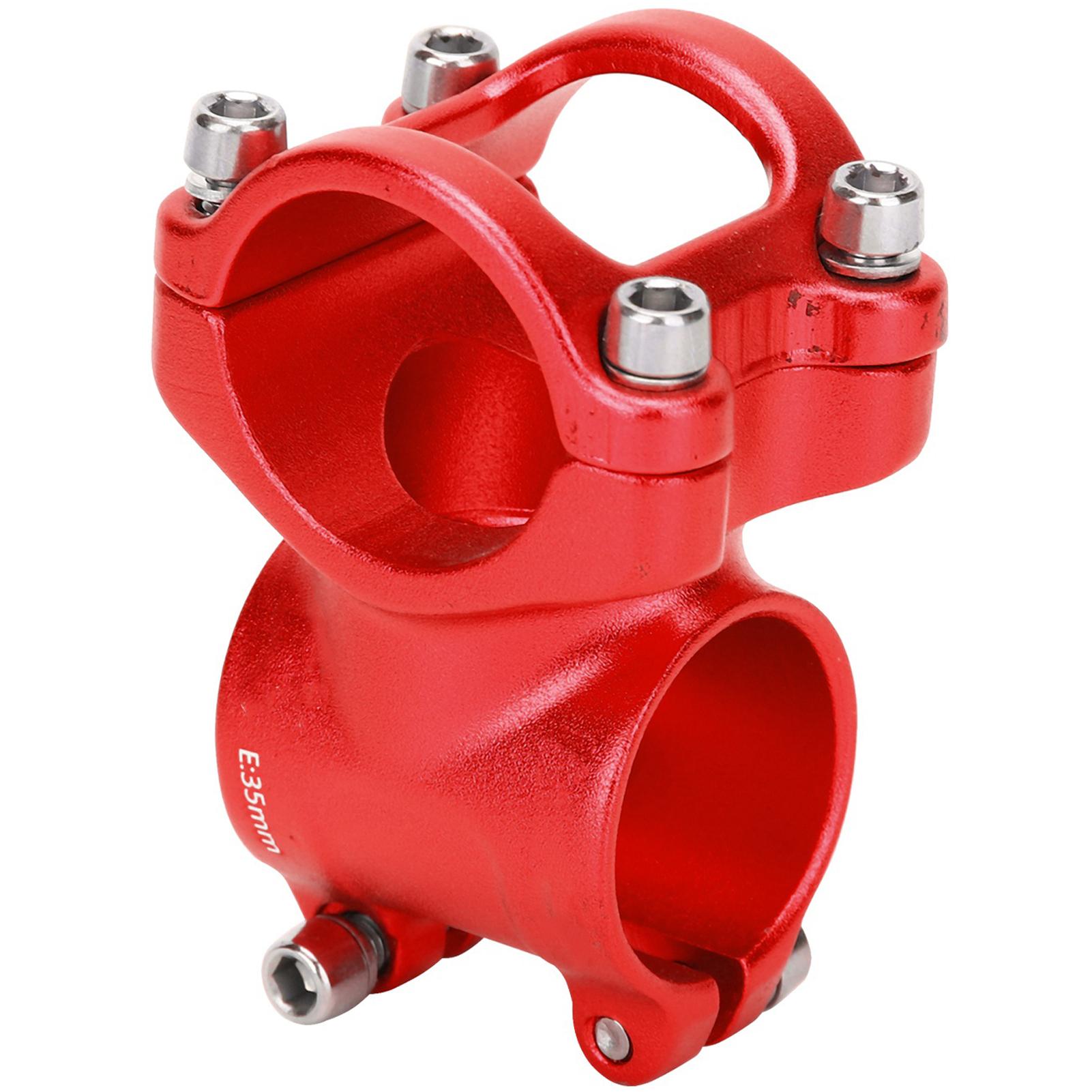 LUNJE 31.8x35mm Bike Handlebar Short Stem Riser Aluminum Alloy Bicycle Hollow Stem