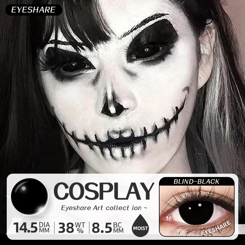 1 Pair Halloween Color Contact Lenses for Eyes Red Cosplay Eyes Lens White Multicolored Lenses Yearly Blakc Lenses