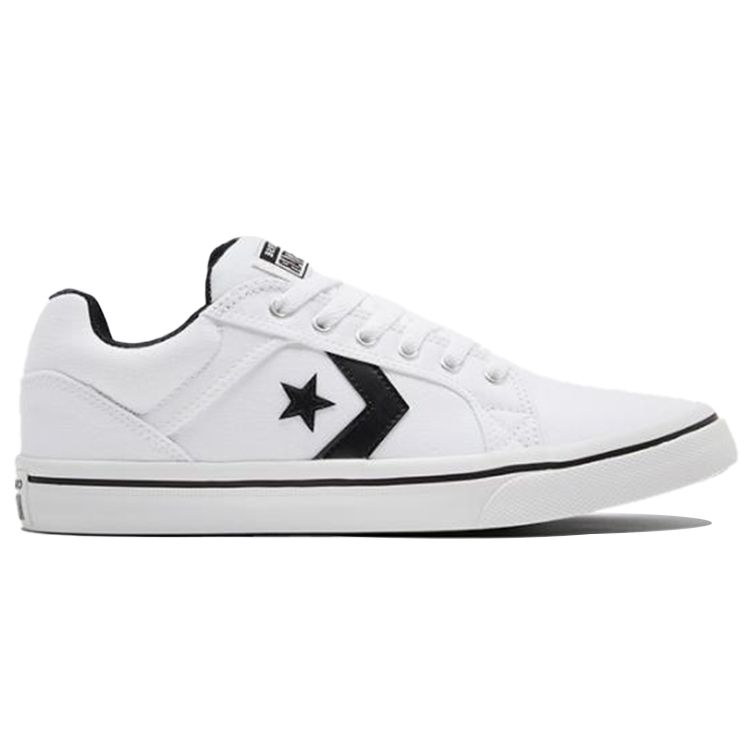 Converse El Distrito 2.0 Ox Szintetikus Bőr Kényelmes Csúszásmentes Kopásálló Alacsony Szárú Skate Cipő Unisex Sneakerek Fehér Fekete 167007C