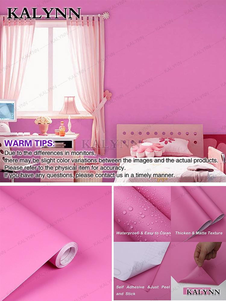 2023 Šířka Olupovací a lepicí tapeta Jednobarevná kontaktní papír Samolepicí nálepka Obklad stěn Nábytek Vinylové role 1-10m