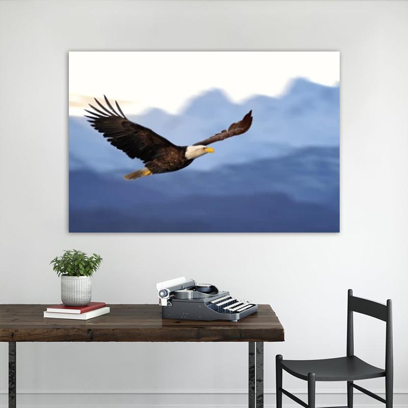 RELIABLI ART Obrazy na płótnie Latający orzeł Zdjęcia zwierząt Home Wall Art do salonu Plakaty i reprodukcje Dekoracja wnętrz
