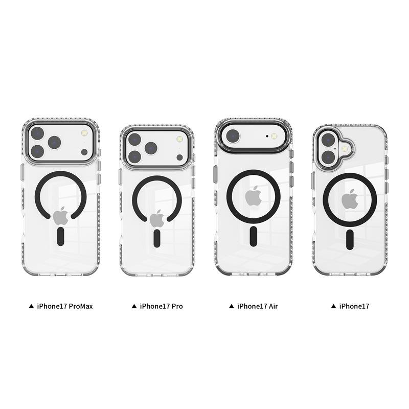 Apple 16 Plus iPhone 17 Pro Max Transparent Drop-Proof Magnetic Phone Case