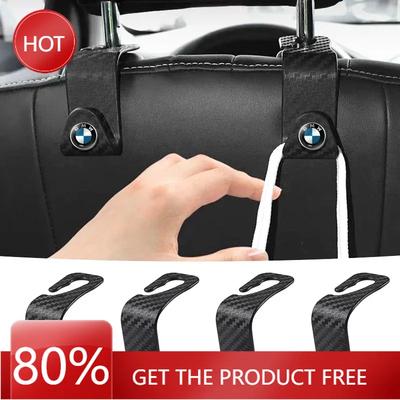 2025 Chaud 4pcs Fibre de Carbone Crochet Accroche-sac Organisateur de Rangement pour Siège Arrière de Voiture pour E46 E85 E60 F10 E39 F30 E36 F20 E87 E90 E70