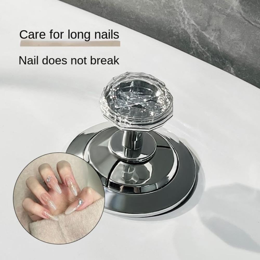 Plastic Heart Shaped Toilet Tank Button Universal Cabinet Drawer Knob Furniture Handle Toilet