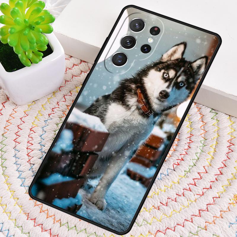 Siberian Husky Sled Dog TPU Phone Case For Samsung Galaxy Note 10 Pro S26 S25 S24 S23 S22 Ultra Plus S21 FE S20 Shockproof Cover