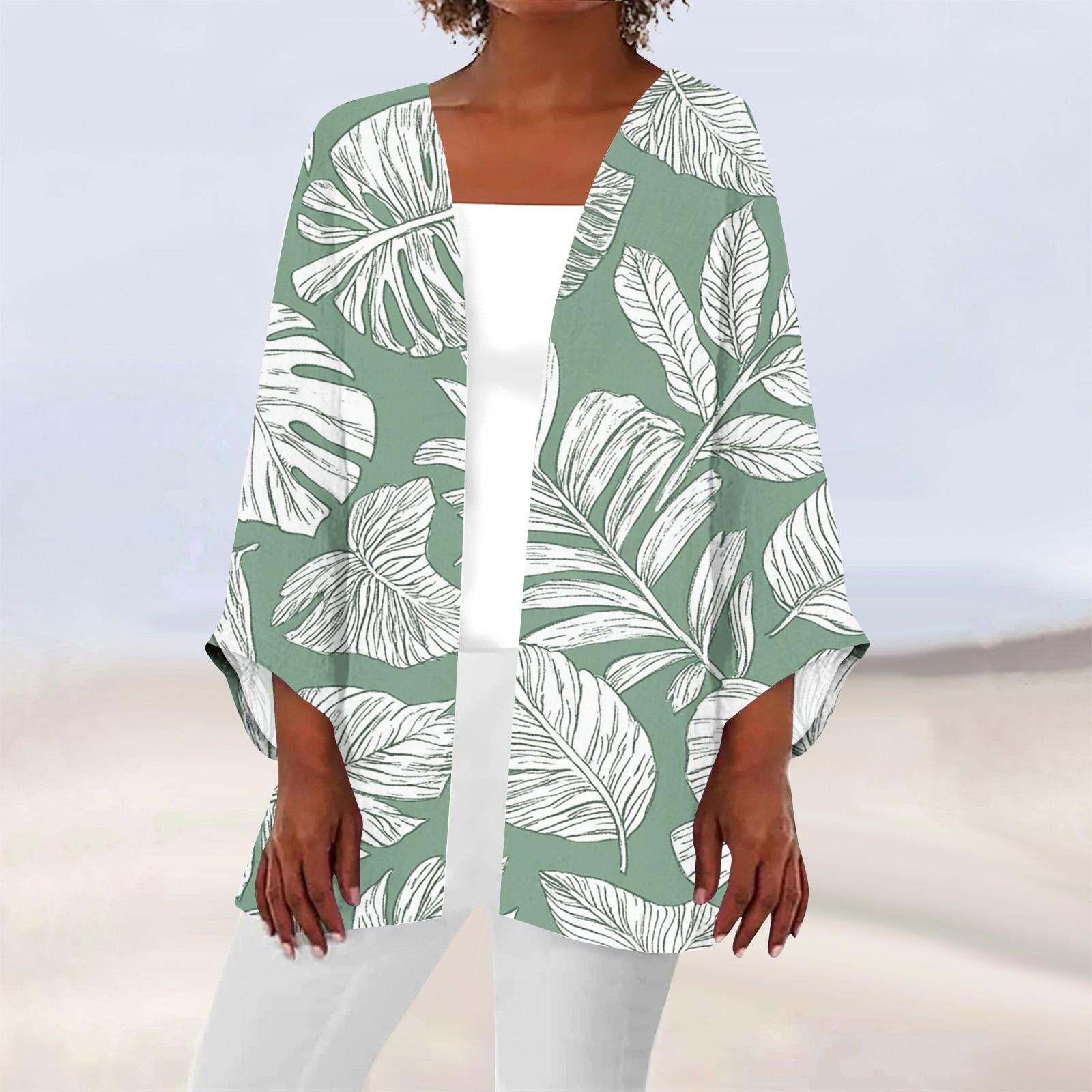 

Женская повседневная модная легкая куртка средней длины с принтом, кардиган L