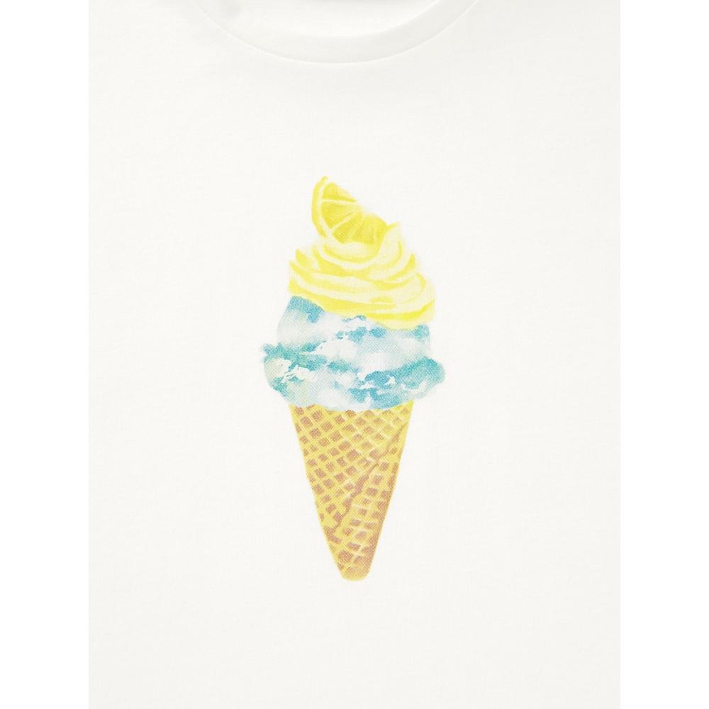 GU by Uniqlo Girls Cotton Lounge Set  Short Sleeve   Shorts   Ice Cream 