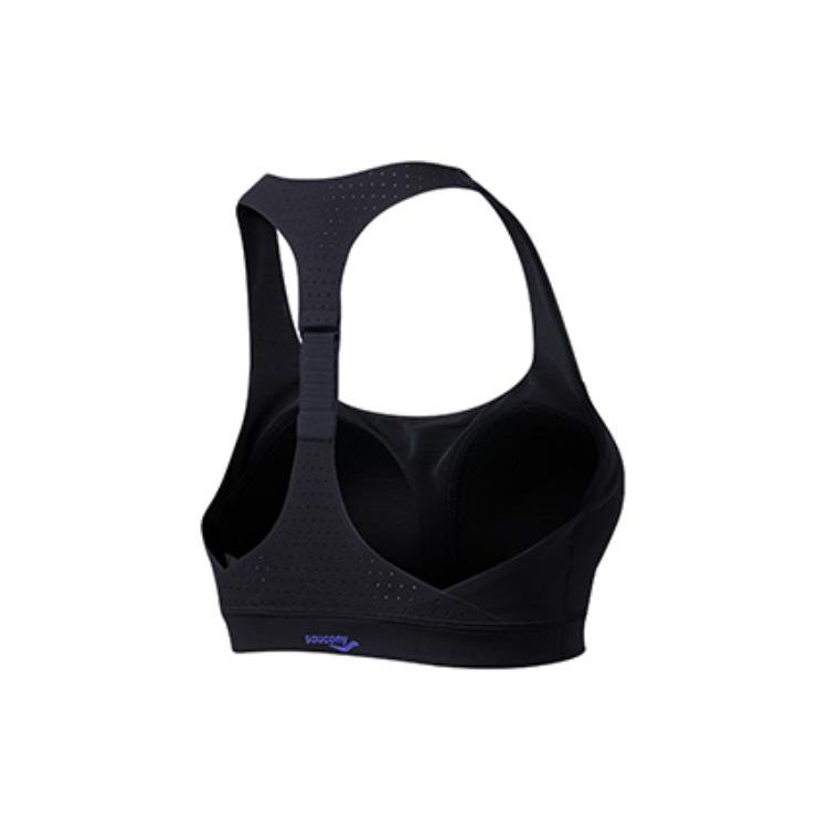 Saucony Solid U-Shaped Sports Bra Women underwear Black SC1230001DY-BK01