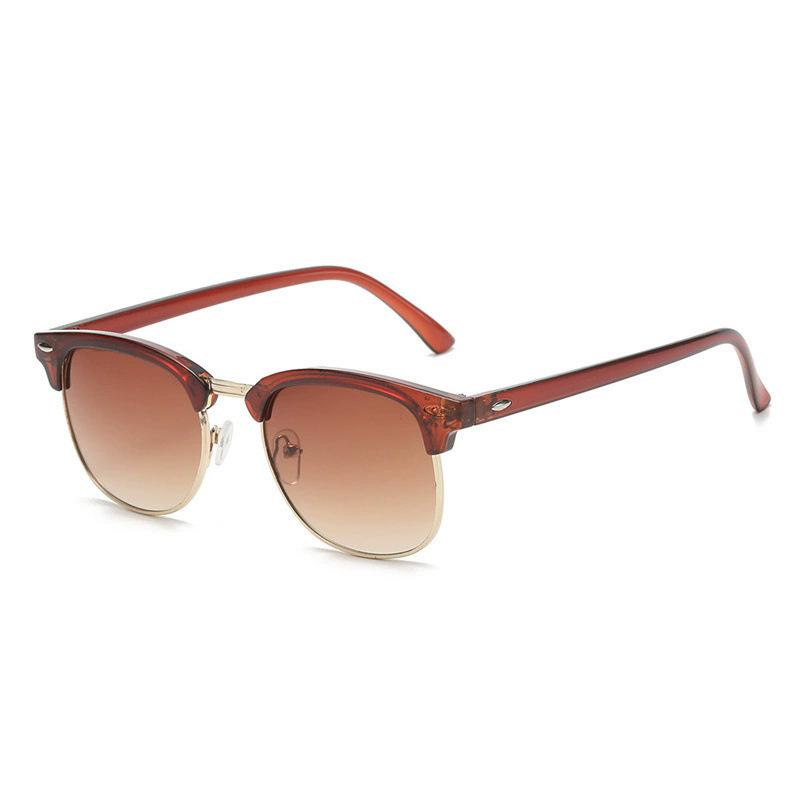 Trendy Women's Retro Round Frame Anti-UV Sunglasses