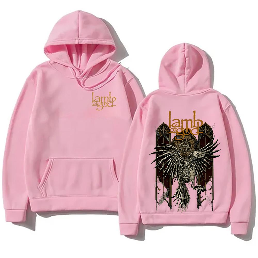Lamb of God Heavy Mental Band T-shirt Hoodies Mens Retro Clothing Lamb of God Album Covers Graphic Sweatshirts Harajuku Pullover