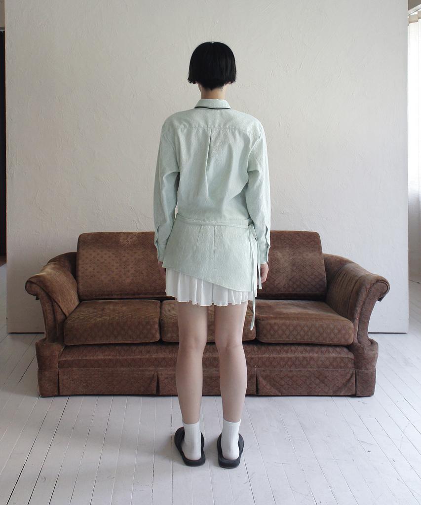 RUBATI Jacquard Shirt Half Apron_Mint