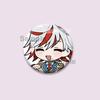 Cartoon Game Merold Kurode Hallritt Brooch Anime Fragaria Memories Lapel Pins Plastic Round Badge for Bag Hat Jewelry XMAS Gifts