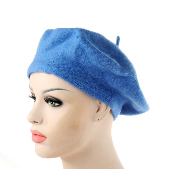 Women Girl Solid Color Warm Winter Beret French Artist Beanie Hat Ski Cap
