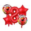 New Sesame Birthday Party Decorations Cartoon Street Balloons Plates Tablecloth Cups Tableware Set for Baby Shower Party Favors 5