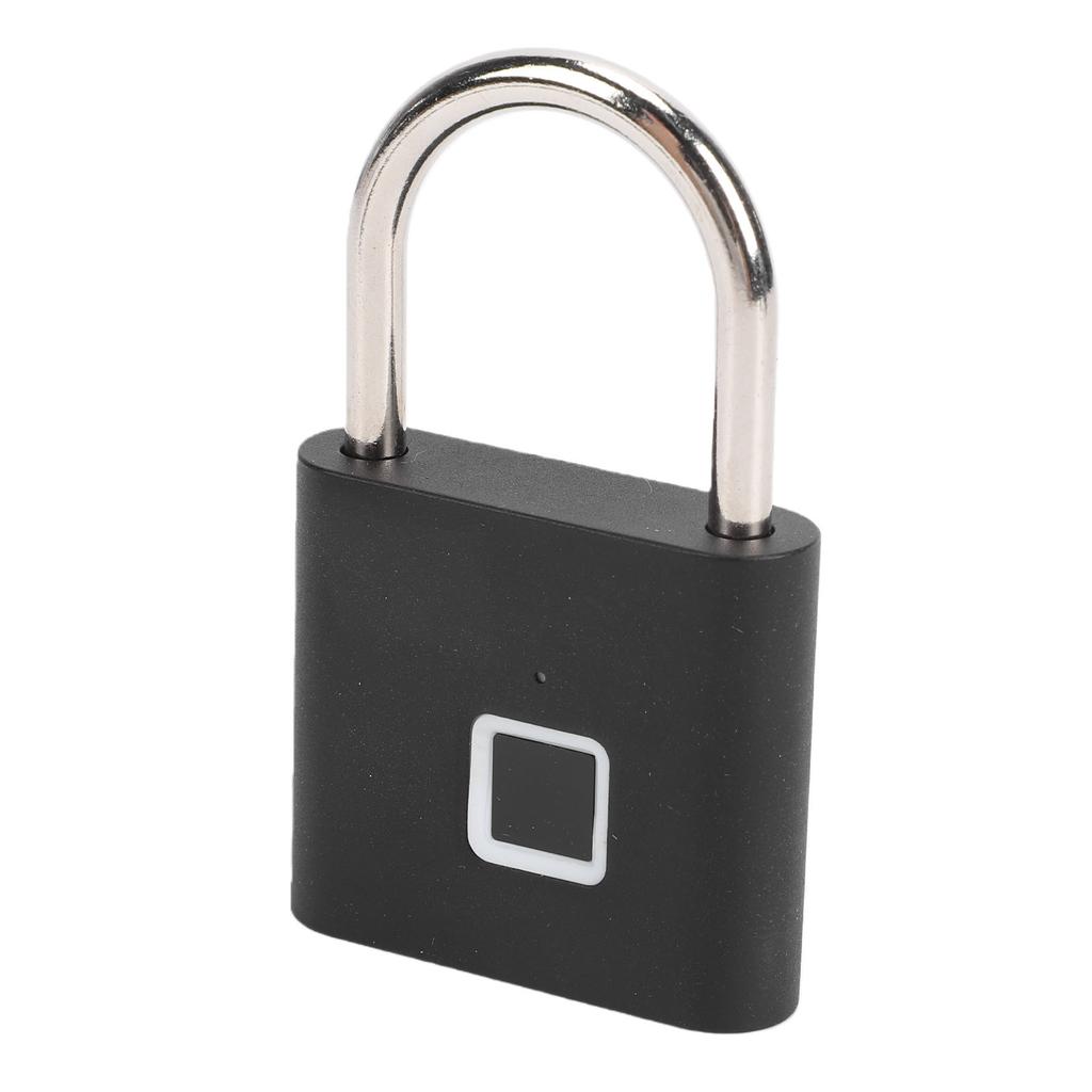 Fingerprint Padlock Keyless Water Proof Fingerprint Lock USB Rechargeable Quick Unlock for Backpack Luggage Black 20