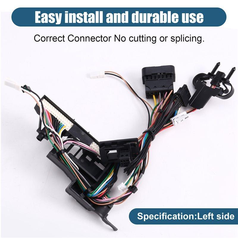 For BMW F07 F10 5 Series 528I 535I 550I Compatible Headlight Wiring Harness Without Follow-Up Test Leads 63117316217 Left