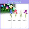 Outdoor Solar Lily Flower Lights Stunning Led Floral Garden Stake Lamps For Yard Decoration