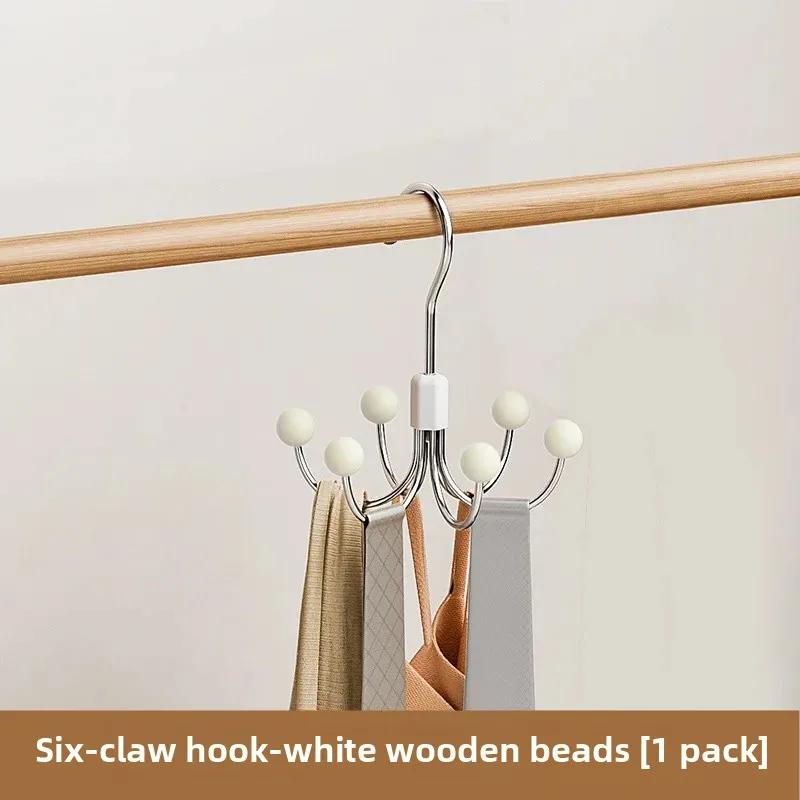 

Rotating Six Claw Hook Wardrobe Multifunctional Hook Can Be Used for Underwear Suspender Hat Storage Hanging Rack Hanging Hook