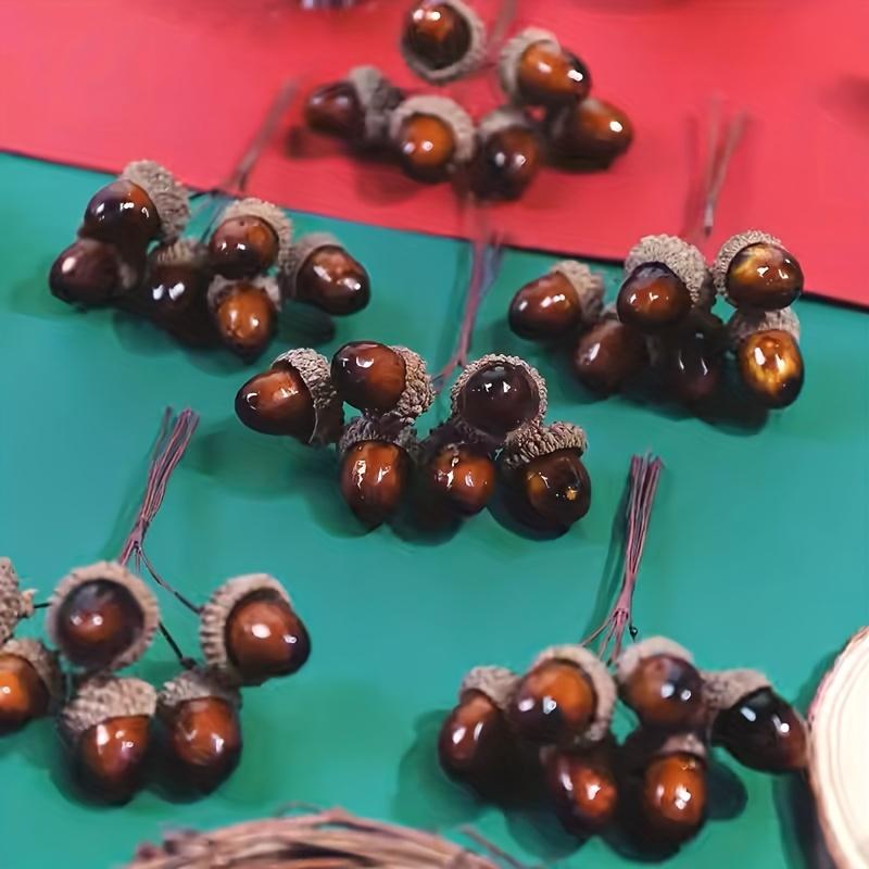 Artificial Simulation Acorns for Crafts Simulation Mini Acorns Thanksgiving Decoration DIY Wedding House Decoration