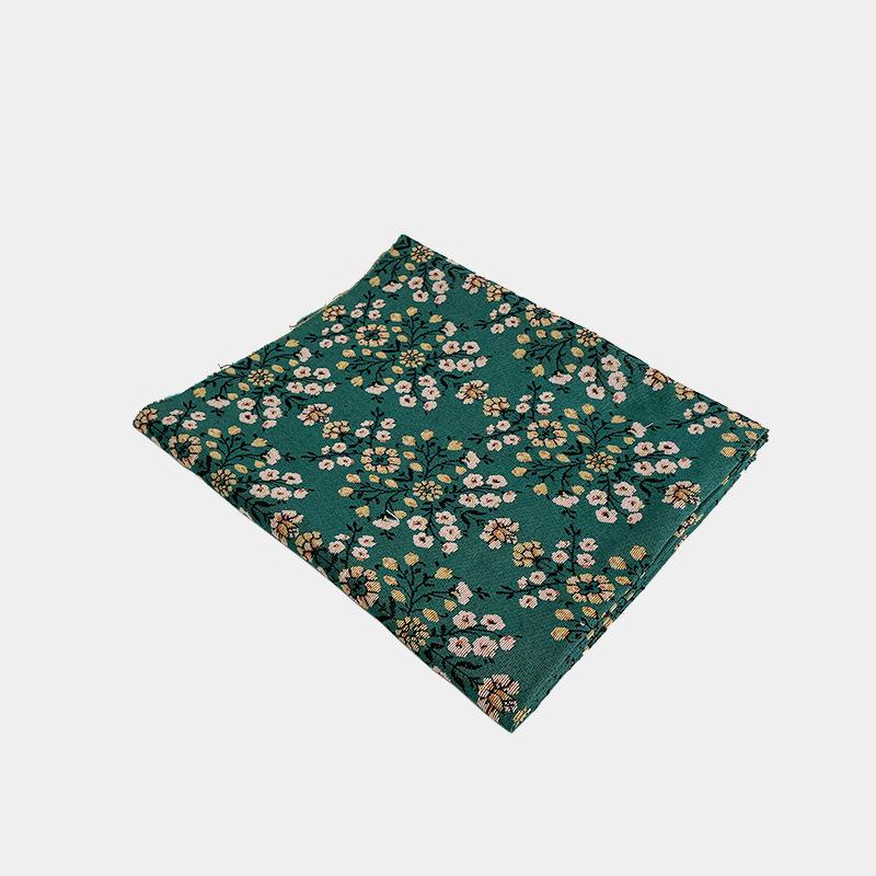 

150x100cm Yarn-Dyed Jacquard Fabric Cloth Pastoral Wind Tablecloth Sand Release Small Floral Luggage Clothing Fabric 100x150cm