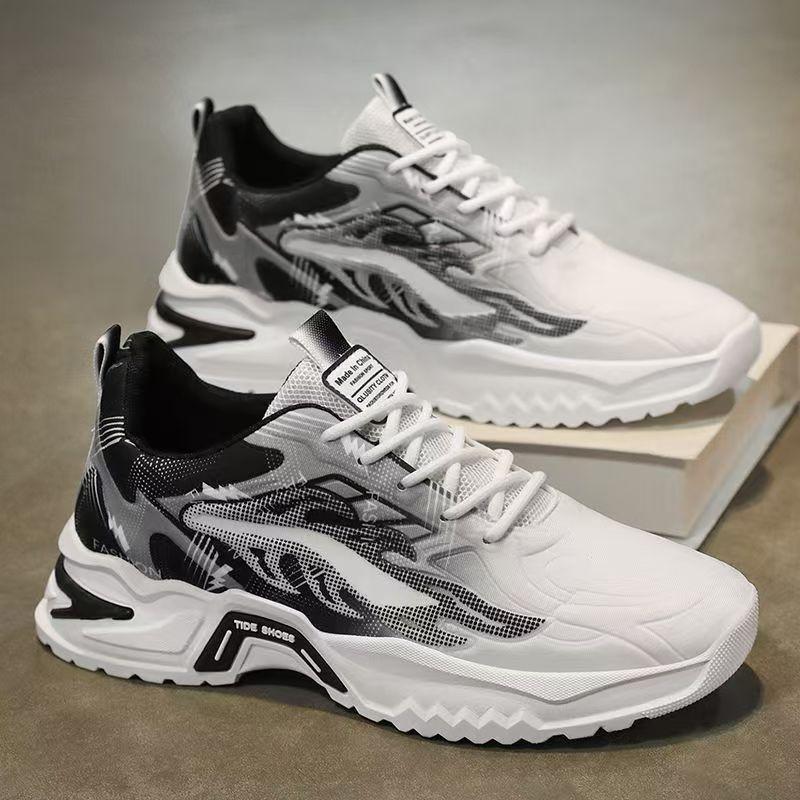 Baskets Homme Respirantes Tendance 2025 Automne Nouveauté Augmentation de la Hauteur Mode Plateforme Chaussures Décontractées Lacées Antidérapantes Chaussures de Running Outdoor