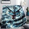 1Pc Chinese Dragon Print Flannel Blanket, High Quality Comfortable for All Seasons, Home Decor, Warmth and Comfort, Perfect for Gifts