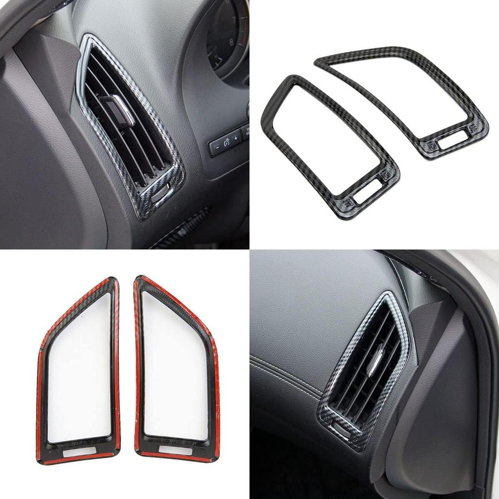 Dashboard Side Air Vent AC Outlet Cover Trim for Infiniti Q50 2014-2024 Q60 2017-2022 (Carbon Fiber Pattern)