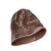 Knitted hollow stack hat female face small bag head cold hat Korean version versatile big head circumference loose hat