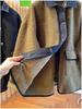 Women's Loose Fit Denim Patchwork Lambswool Jacket - Korean Style Autumn/Winter Plus Size Fur Top