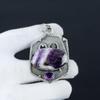 Chevron Amethyst Gemstone Pendant, Natural Chevron Amethyst Gemstone Handmade 925 Sterling Silver Chevron Amethyst Pendant For Women Pendant For Gifts