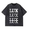T-shirts Graphiques Notes de Musique Rosala LUX Unisexes Mode Femme T-shirt Ample Décontracté Esthétique T-shirts Lavés Streetwear